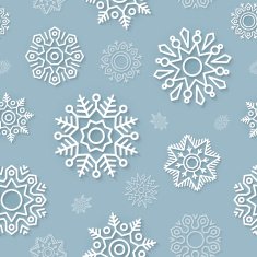 Abstract Christmas background seamless pattern with snowflakes