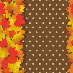 Seamless pattern with bright autumn leaves N2