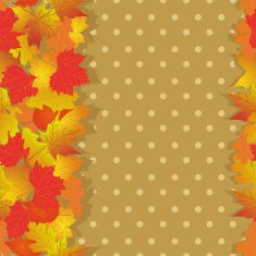 Seamless pattern with bright autumn leaves N3