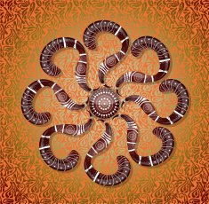 Abstract ornament with questions