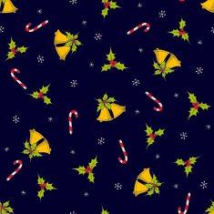 Christmas and New Year seamless vector pattern N7