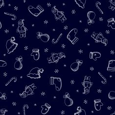 Christmas and New Year seamless vector pattern N11