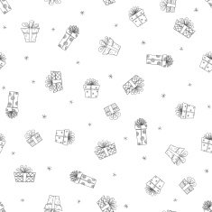 Christmas and New Year seamless vector pattern N13