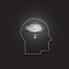 Vector icon of human head Idea in your mind Dark N2