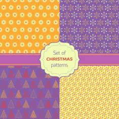Set of Seamless Christmas patterns N4