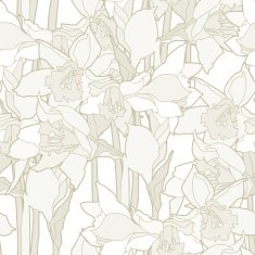 Seamless pattern with narcissus flowers