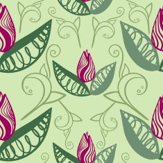Vector Flower Tulip Seamless Pattern