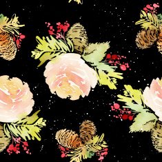 Seamless Christmas pattern Watercolor N8