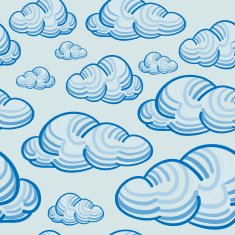 Vector Clouds Seamless Pattern