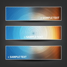 Set of Colorful Bright Horizontal Headers and Banners N5