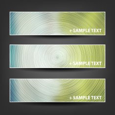 Set of Colorful Bright Horizontal Headers and Banners N6