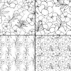 Seamless floral pattern set N28