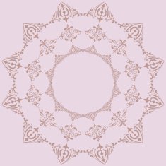 circular pattern vintage pink