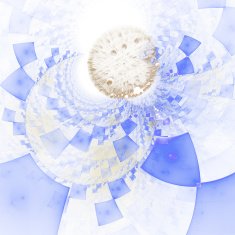 Abstract composition with circular checkered pattern N9