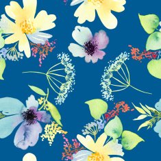 Seamless pattern with flowers watercolor Gentle colors Female N24