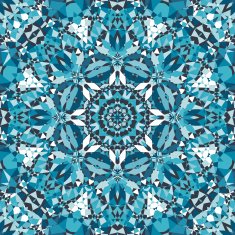 blue crystal kaleidoscope pattern