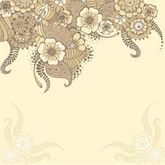 Mehndy flowers card