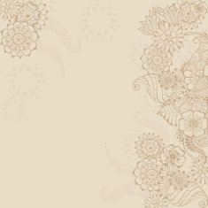 Mehndy flowers card N2
