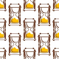 Hourglasses seamless pattern on white