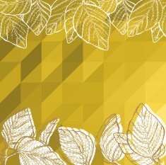 Triangle background with leaves N3