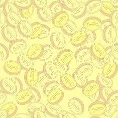 Seamless pattern with coins Vector illustration N2