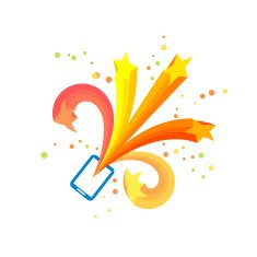 The tablet with rays and stars Vector illustration N2