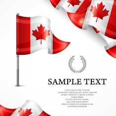 Canadian flag & banners with text N2