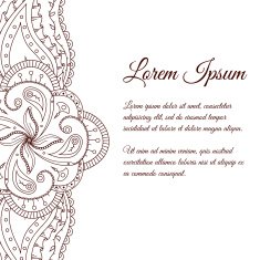 Cute floral and paisley mehndi ornament