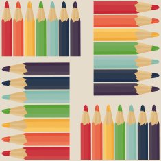 seamless pattern with colored pencils N4