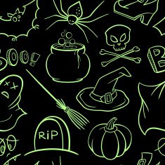 Halloween vector seamless pattern N2