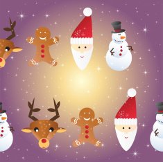 New year seamless pattern Endless Christmas template N10
