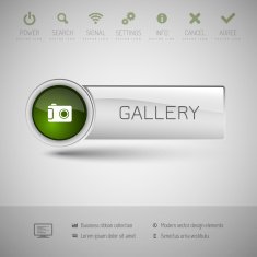 Modern plastic vector button N31