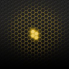 Yellow pattern with hexagons
