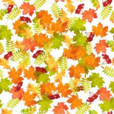 Seamless Autumn Leaf Fall Pattern N2