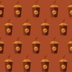 Coffee to go vector seamless pattern N2