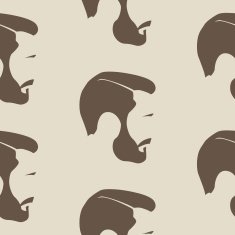 Seamless Mans Face Pattern