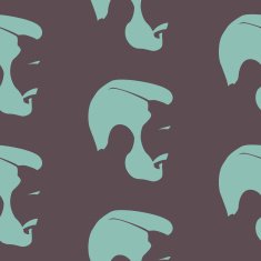 Seamless Mans Face Pattern N3