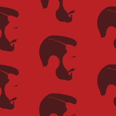Seamless Mans Face Pattern N5