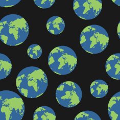 Globe seamless pattern Globes of earth background Planets N2