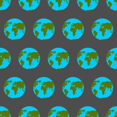 Planet Earth with continents and oceans seamless pattern Backgr