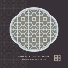 Chinese window tracery round side frame 101 square octagon