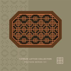 Chinese window tracery polygon frame 101 square octagon