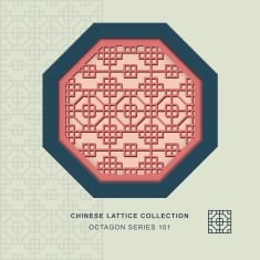 Chinese window tracery octagon frame 101 square