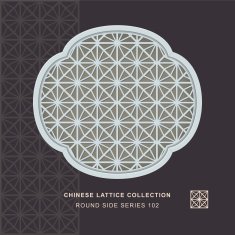 Chinese window tracery round side frame 102 rhomb flower