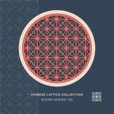 Chinese window tracery round frame 102 rhomb flower