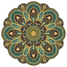 Ornate blue eastern mandala