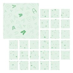 seamless pattern with characters A - Z
