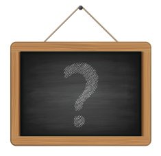 blackboard with question mark N2