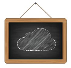 blackboard with cloud sign N2