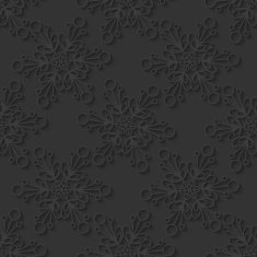 Seamless pattern of a 3D snowflake New Year's pattern snow